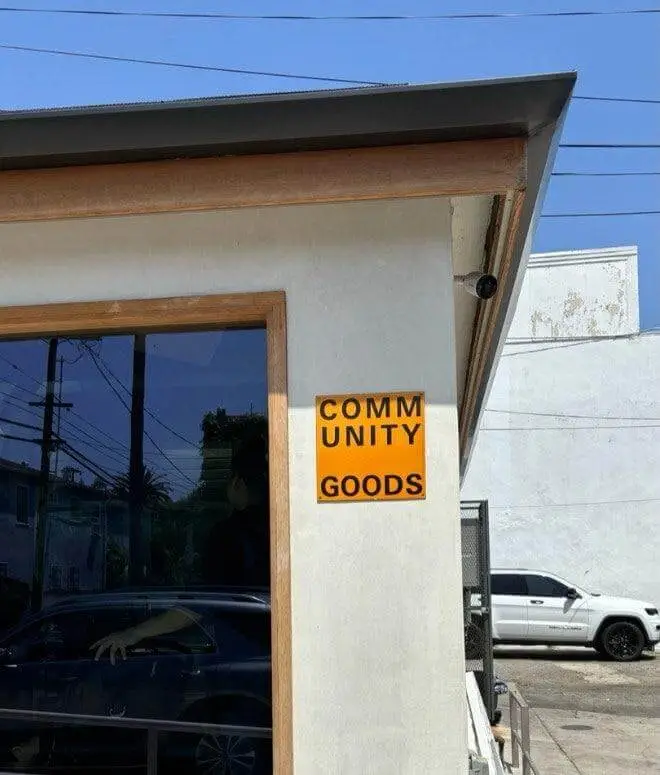 Residential street and parked cars outside Community Goods in Beverly Grove